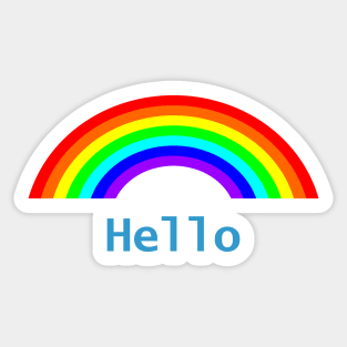 Hello Rainbow Sticker